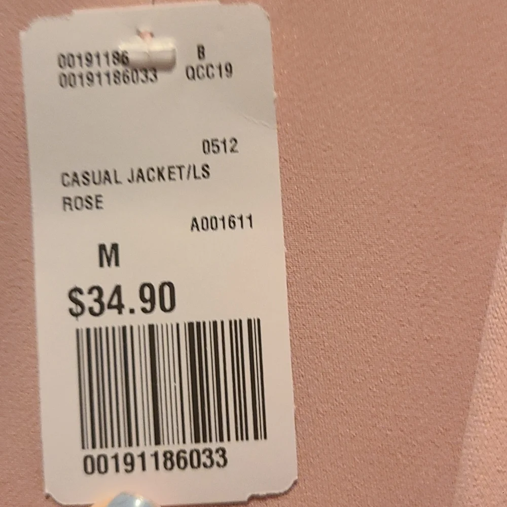 Rose colored causal jacket - Picture 3 of 5